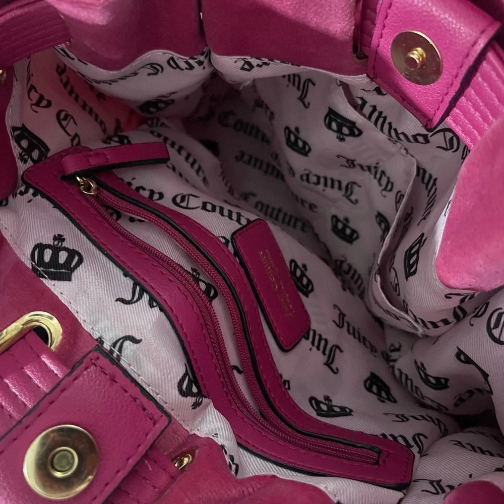 Hot Pink Juicy Couture Bucket Bag - Picture 5 of 5
